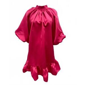 NEW BEFORE YOU women's satin mini dress in hot pink